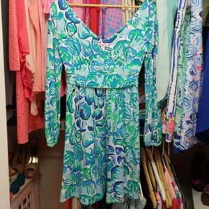 Lilly Pulitzer Dress Long Bell Sleeves Small
